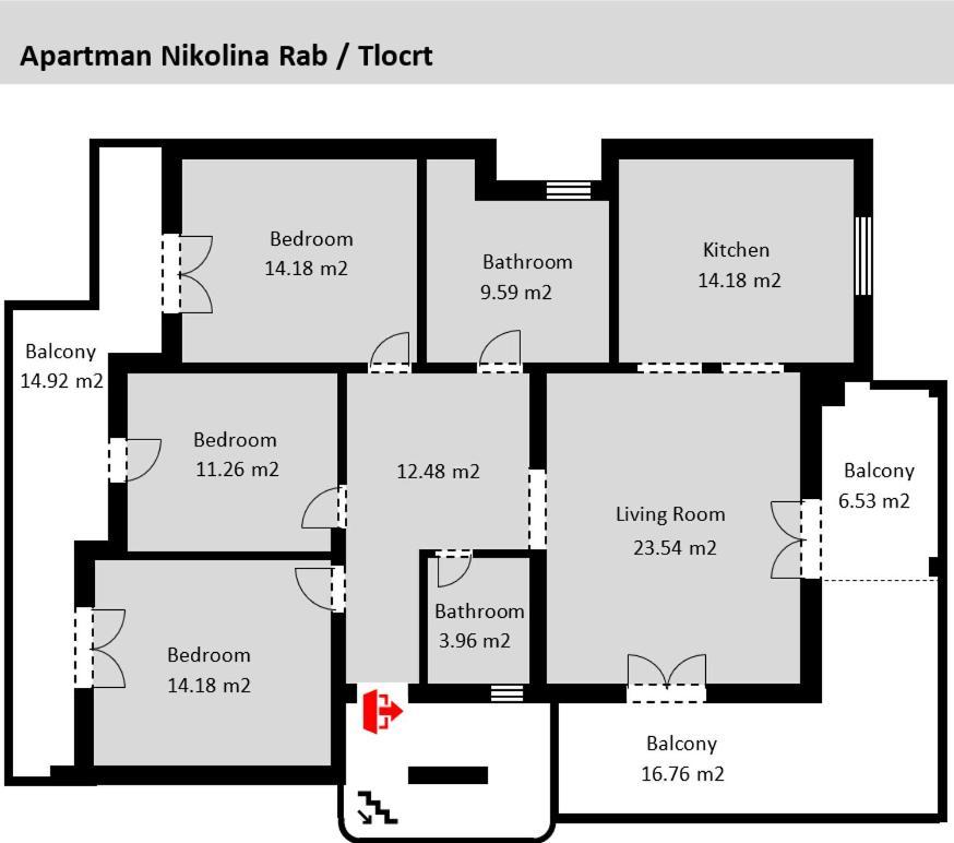Nikolina Rab Apartments راب المظهر الخارجي الصورة